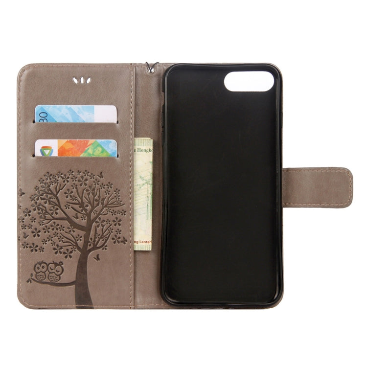 Owl Tree Pattern Horizontal Flip Leather Case for Huawei Honor 10, with Holder & Card Slots & Wallet & Lanyard