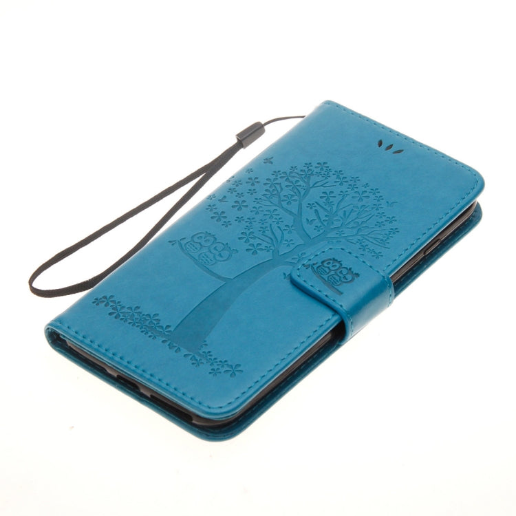 Owl Tree Pattern Horizontal Flip Leather Case for Huawei Honor 10, with Holder & Card Slots & Wallet & Lanyard