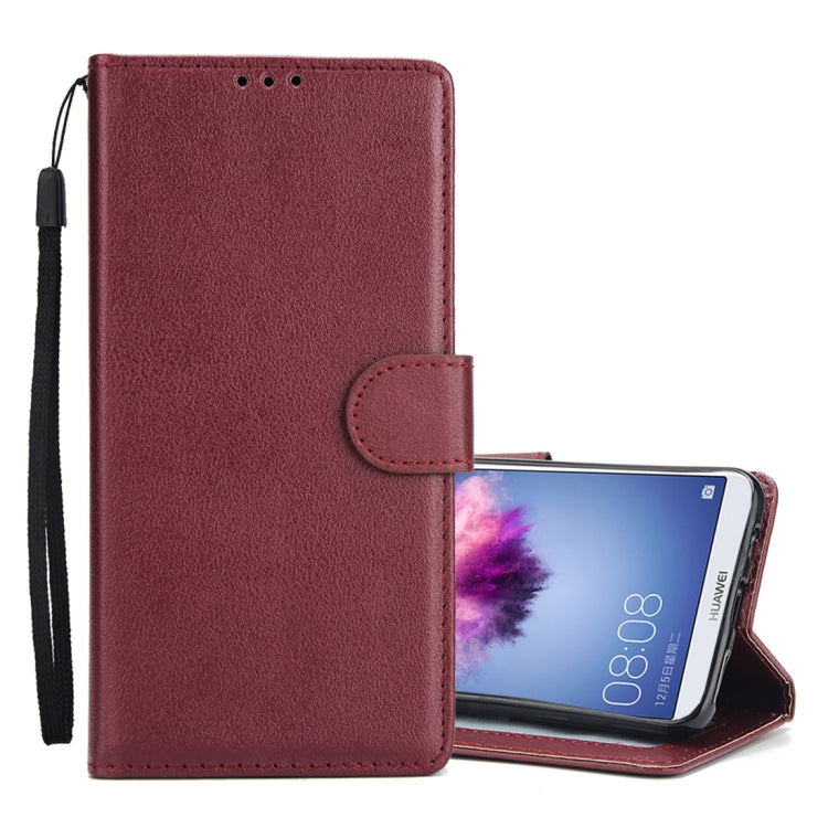 Knead Skin Texture Horizontal Flip Leather Case for Huawei P smart (Enjoy 7S), with Photo Frame & Holder & Card Slots & Wallet & Lanyard