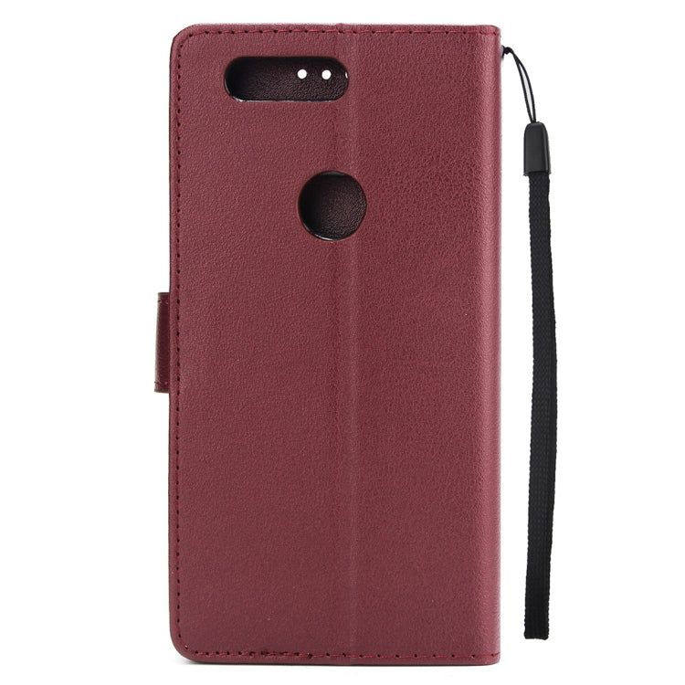 Knead Skin Texture Horizontal Flip Leather Case for Huawei P smart (Enjoy 7S), with Photo Frame & Holder & Card Slots & Wallet & Lanyard