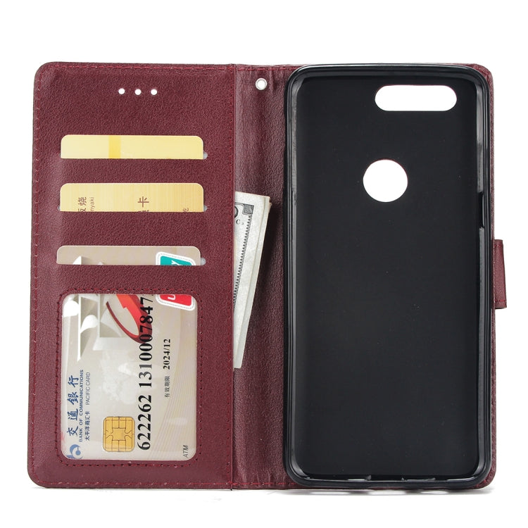 Knead Skin Texture Horizontal Flip Leather Case for Huawei P smart (Enjoy 7S), with Photo Frame & Holder & Card Slots & Wallet & Lanyard