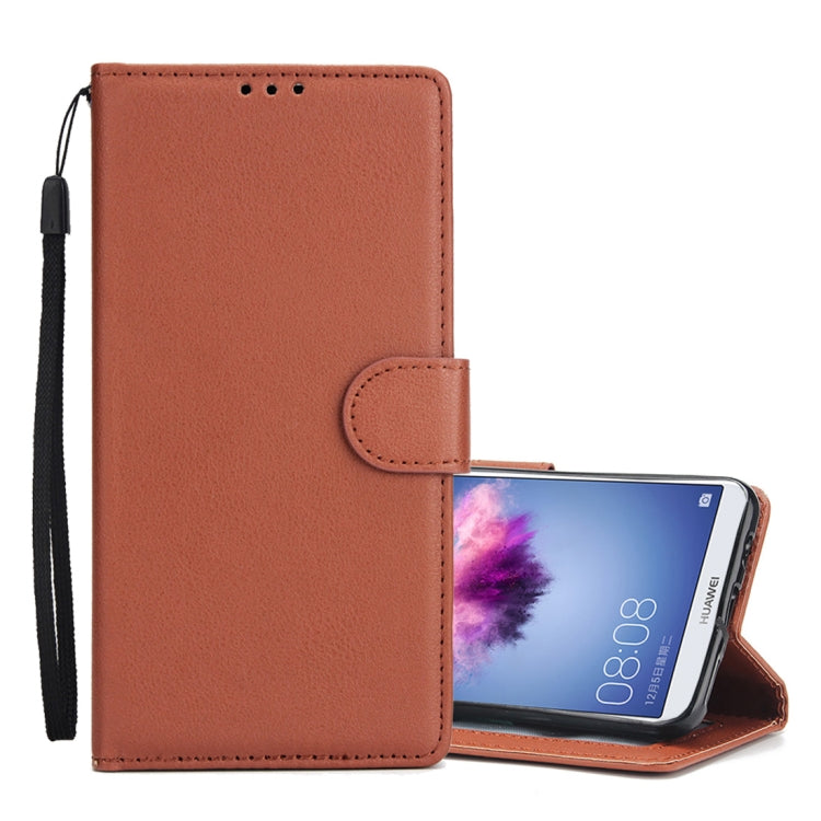 Knead Skin Texture Horizontal Flip Leather Case for Huawei P smart (Enjoy 7S), with Photo Frame & Holder & Card Slots & Wallet & Lanyard