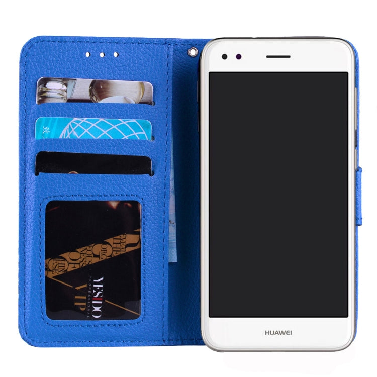 Litchi Texture Horizontal Flip Leather Case for Huawei P9 Lite mini & Enjoy 7 & Y6 Pro 2017 , with Wallet & Holder & Card Slots & Lanyard