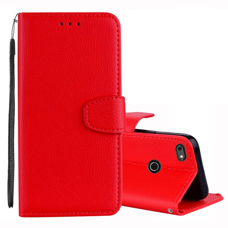 Litchi Texture Horizontal Flip Leather Case for Huawei P9 Lite mini & Enjoy 7 & Y6 Pro 2017 , with Wallet & Holder & Card Slots & Lanyard