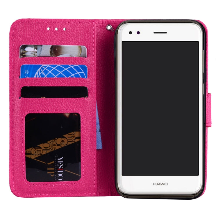 Litchi Texture Horizontal Flip Leather Case for Huawei P9 Lite mini & Enjoy 7 & Y6 Pro 2017 , with Wallet & Holder & Card Slots & Lanyard