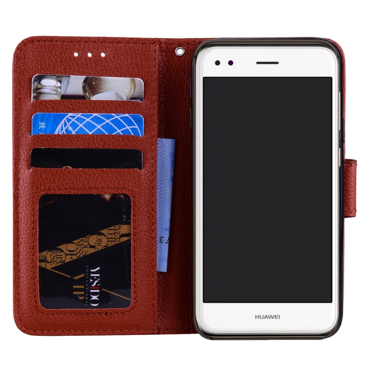 Litchi Texture Horizontal Flip Leather Case for Huawei P9 Lite mini & Enjoy 7 & Y6 Pro 2017 , with Wallet & Holder & Card Slots & Lanyard