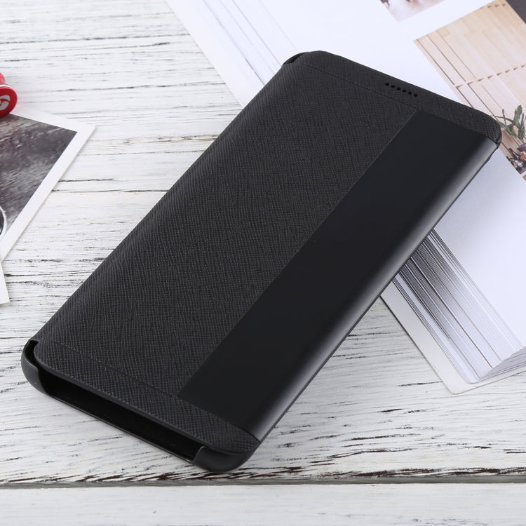 Litchi Texture PC + PU Horizontal Flip Case for Huawei Mate RS, with Smart View Window and Sleep Wake-up Function
