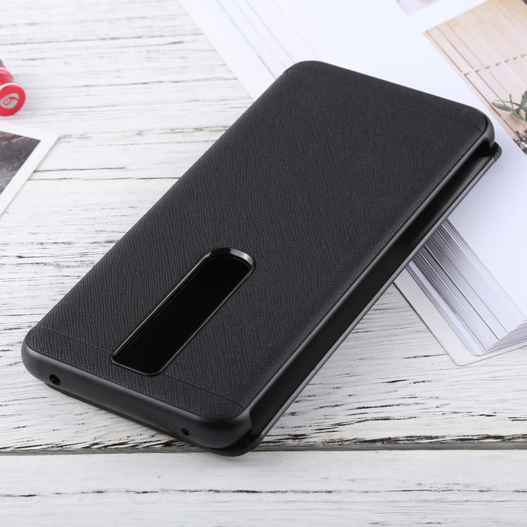 Litchi Texture PC + PU Horizontal Flip Case for Huawei Mate RS, with Smart View Window and Sleep Wake-up Function