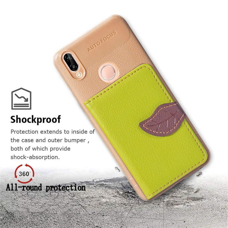 Leaf Style Magnetic Leather Case for Huawei P20 Lite / Nova 3e, with Holder & Card Slots & Wallet & Photo Frame
