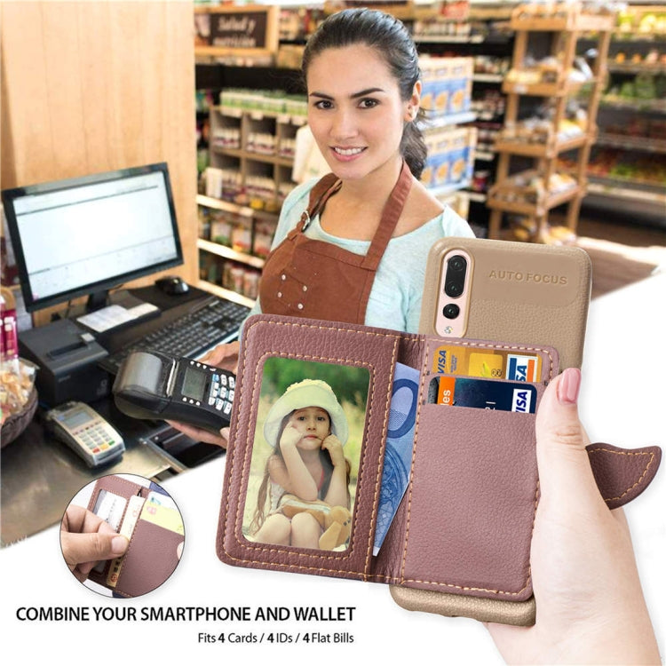 Leaf Style Magnetic Leather Case for Huawei P20 Pro, with Holder & Card Slots & Wallet & Photo Frame