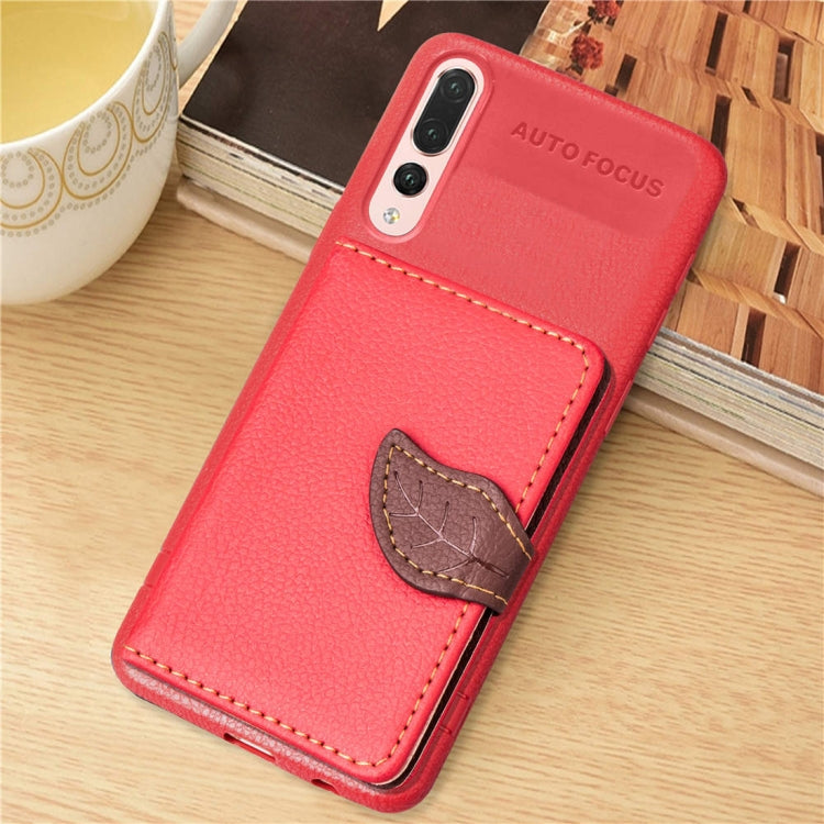Leaf Style Magnetic Leather Case for Huawei P20 Pro, with Holder & Card Slots & Wallet & Photo Frame