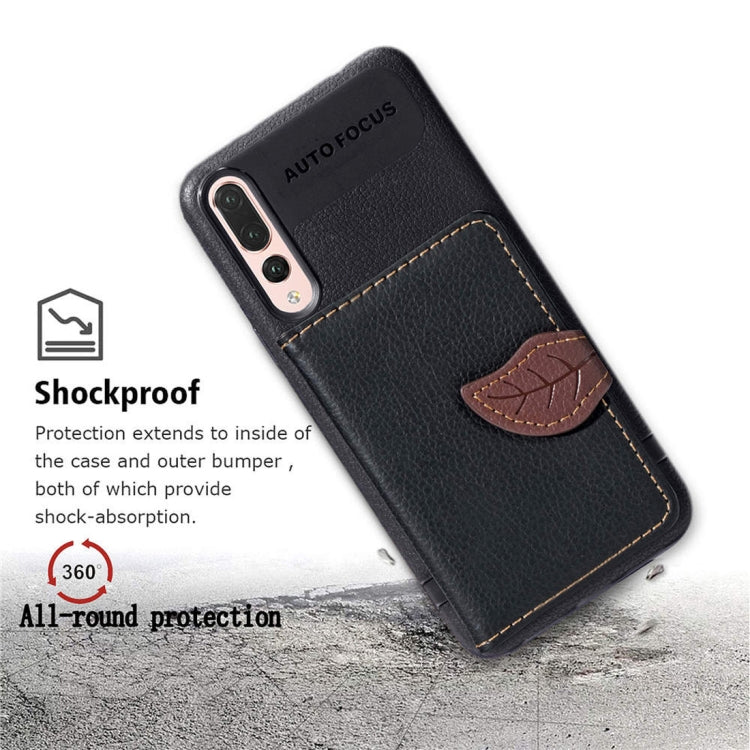 Leaf Style Magnetic Leather Case for Huawei P20 Pro, with Holder & Card Slots & Wallet & Photo Frame