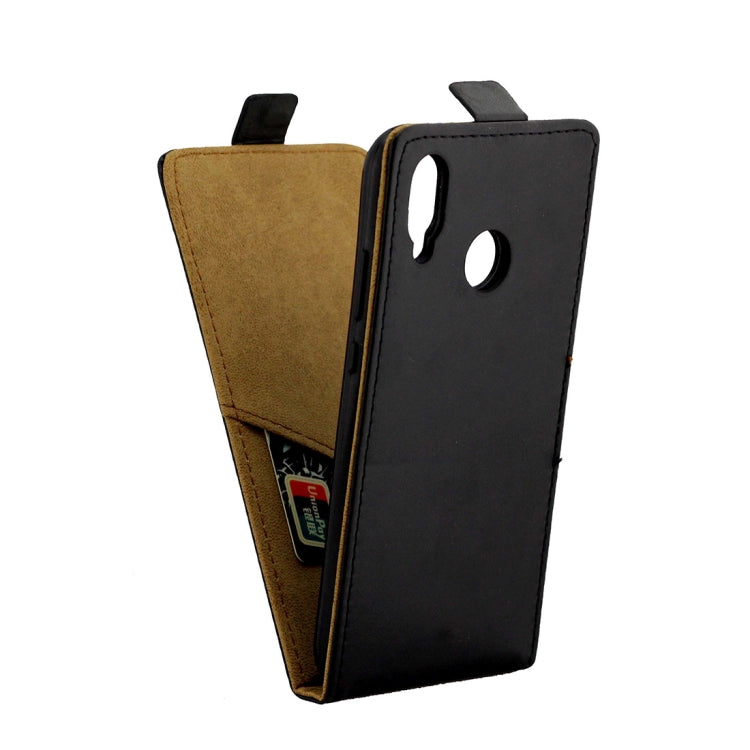 Business Style Vertical Flip TPU Leather Case for Huawei P20 Lite, with Card Slot(Black)