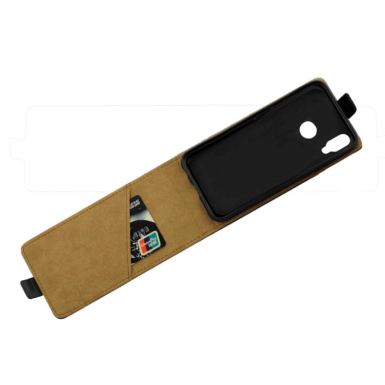 Business Style Vertical Flip TPU Leather Case for Huawei P20 Lite, with Card Slot(Black)