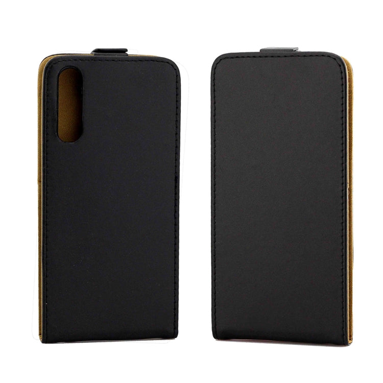 Business Style Vertical Flip TPU Leather Case for Huawei P20, with Card Slot(Black)