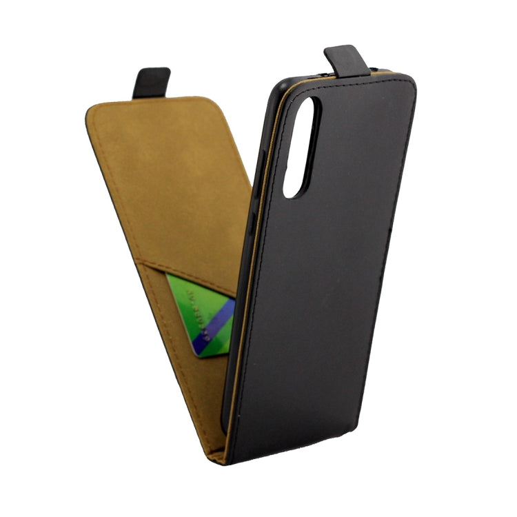 Business Style Vertical Flip TPU Leather Case for Huawei P20, with Card Slot(Black)