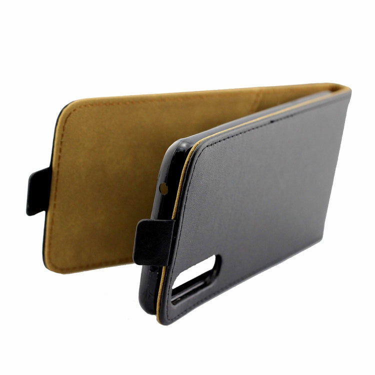 Business Style Vertical Flip TPU Leather Case for Huawei P20, with Card Slot(Black)