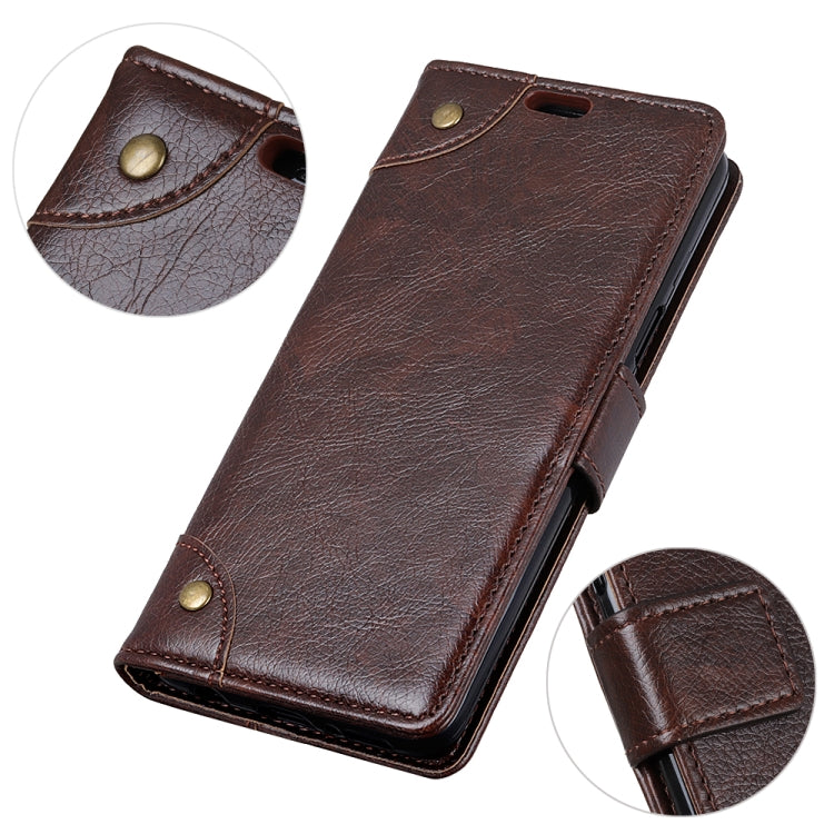 Copper Buckle Nappa Texture Horizontal Flip Leather Case with Holder & Card Slots & Wallet For Huawei P20 Lite