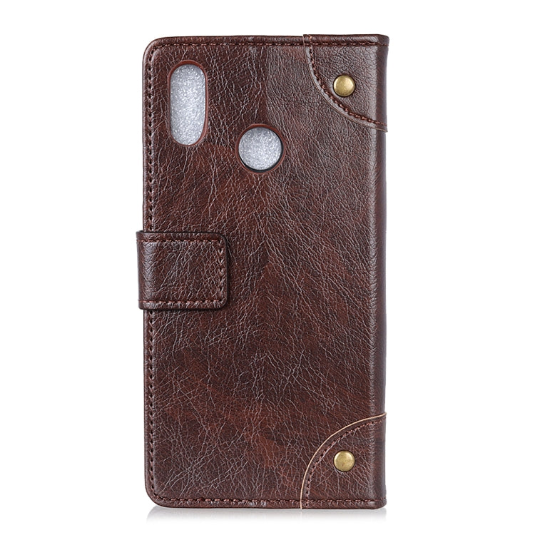 Copper Buckle Nappa Texture Horizontal Flip Leather Case with Holder & Card Slots & Wallet For Huawei P20 Lite