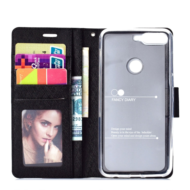 Silk Texture Horizontal Flip Leather Case for Huawei Y7 Prime (2018) / Honor 7C / Enjoy 8, with Holder & Card slots & Wallet & Photo Frame