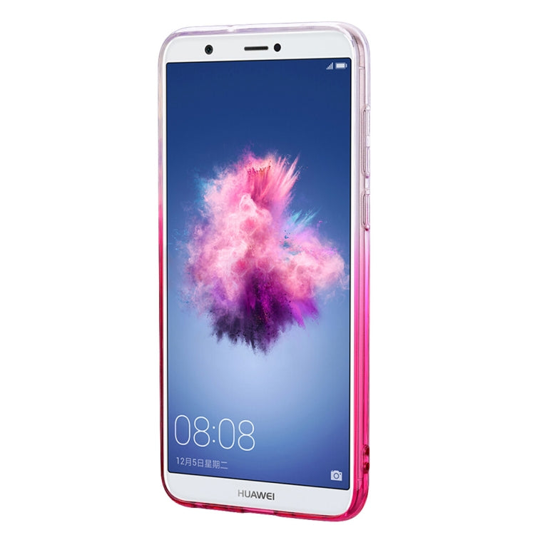 Heart Pattern Diamond Texture TPU Protector Back Cover Case for Huawei P smart (Enjoy 7S)