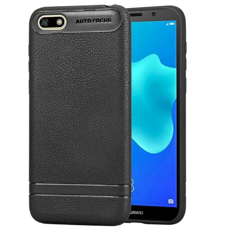 Litchi Texture TPU Shockproof Case for Huawei Y5 Prime (2018)