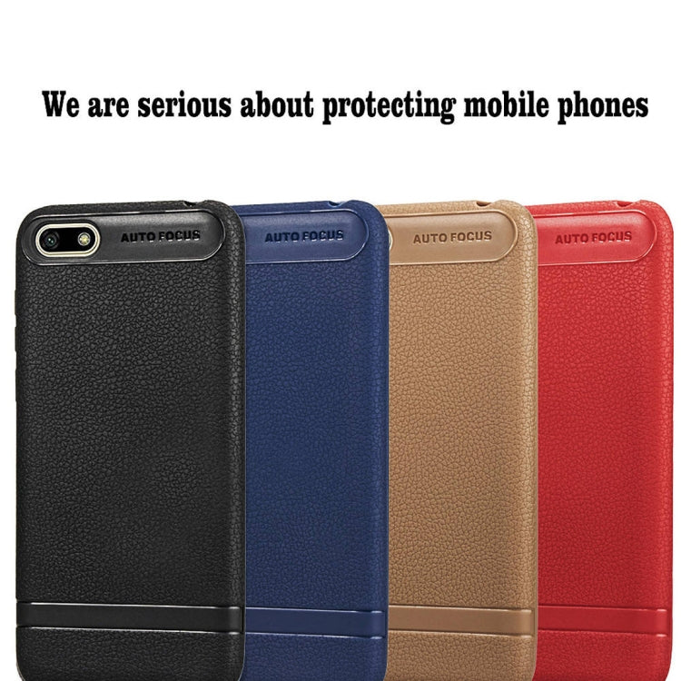 Litchi Texture TPU Shockproof Case for Huawei Y5 Prime (2018)