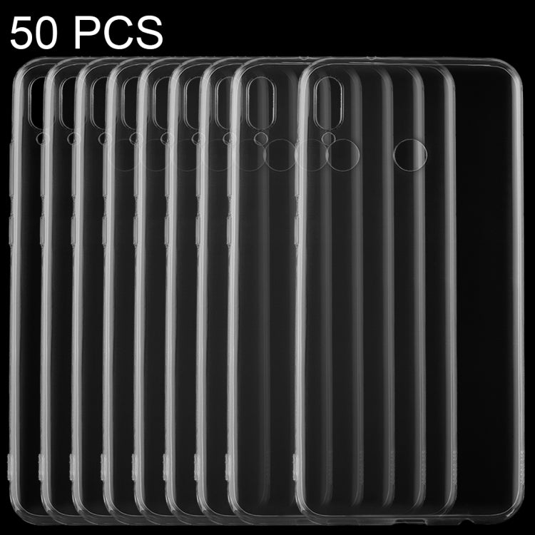 50 PCS 0.75mm Transparent TPU Case for Huawei Honor 8X Max