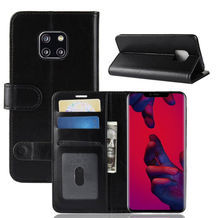 Retro Crazy Horse Texture Horizontal Flip Leather Case for Huawei Mate 20 Pro, with Holder & Card Slots & Wallet