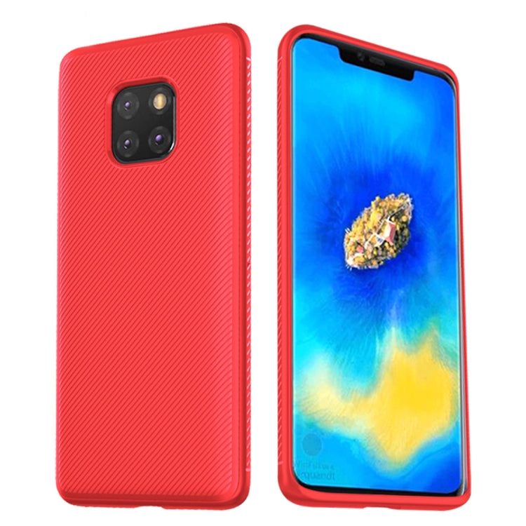 lenuo Leshen Series Stripe Texture TPU Case for Huawei Mate 20 Pro (Red)