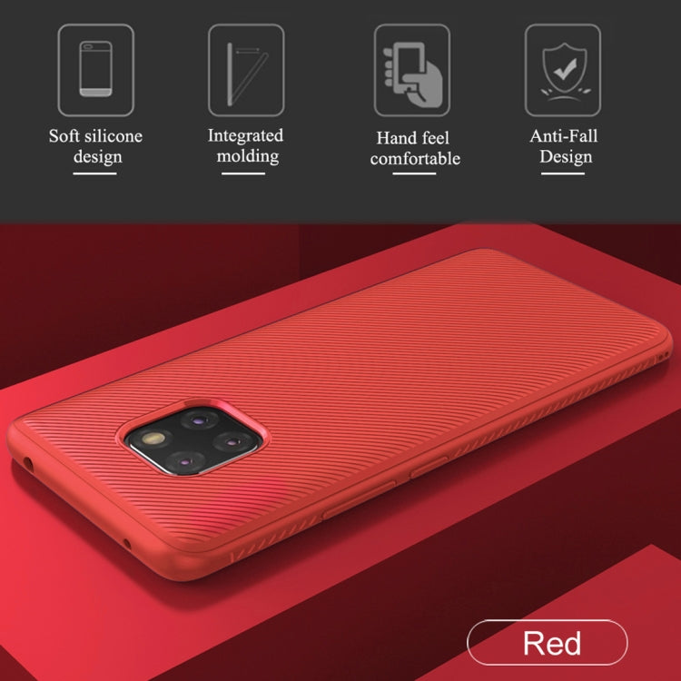 lenuo Leshen Series Stripe Texture TPU Case for Huawei Mate 20 Pro (Red)