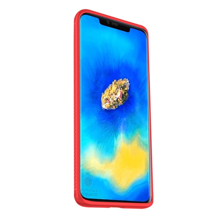 lenuo Leshen Series Stripe Texture TPU Case for Huawei Mate 20 Pro (Red)