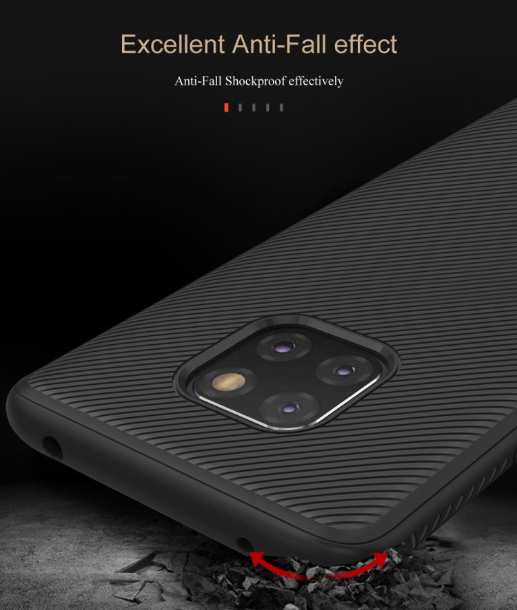 lenuo Leshen Series Stripe Texture TPU Case for Huawei Mate 20 Pro (Red)
