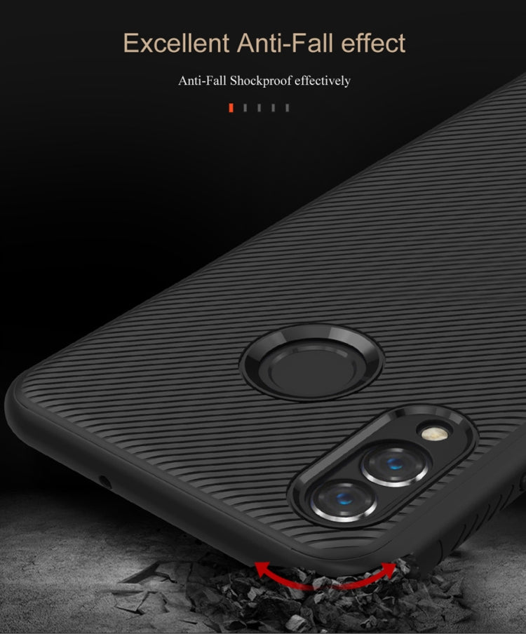 lenuo Leshen Series Stripe Texture TPU Case for Huawei Honor 8X(Blue)