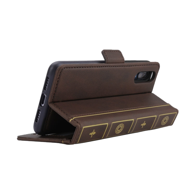 Bible Style Business Horizontal Flip Leather Case for Huawei P20, with Card Slots & Photo Frame & Holder & Wallet