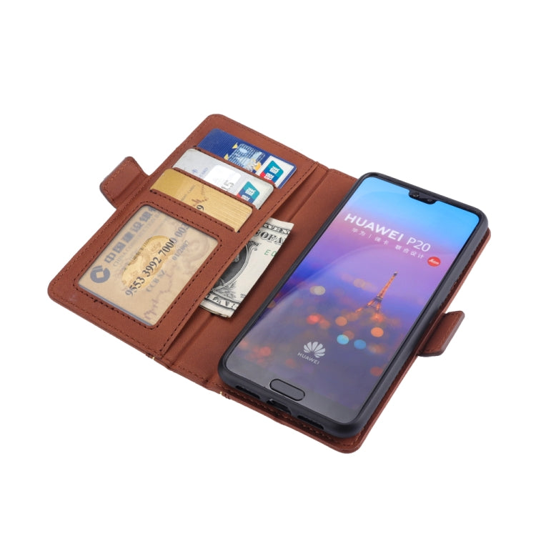 Bible Style Business Horizontal Flip Leather Case for Huawei P20, with Card Slots & Photo Frame & Holder & Wallet