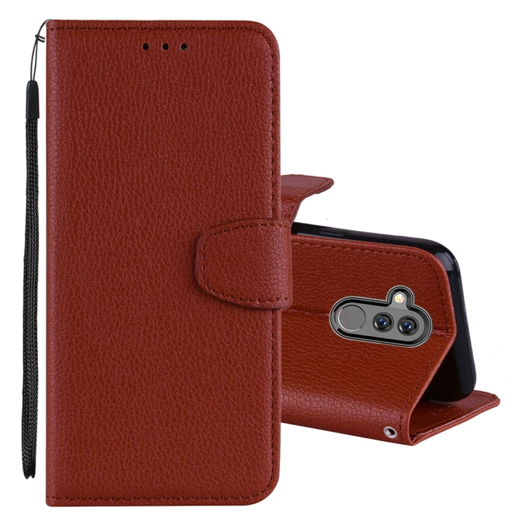 Litchi Texture Horizontal Flip Leather Case for Huawei Mate 20 Lite , with Holder & Card Slots & Wallet & Lanyard