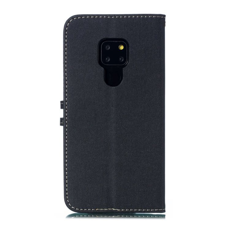 Splicing Embossed Male Style Horizontal Flip Leather Case for Huawei Mate 20, with Holder & Card Slots & Wallet & Lanyard