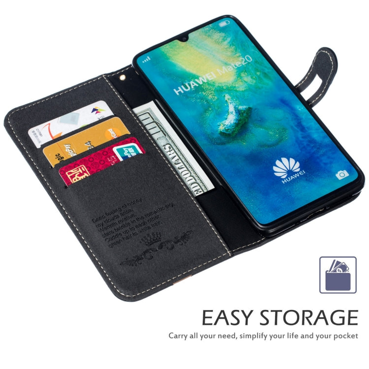 Splicing Embossed Male Style Horizontal Flip Leather Case for Huawei Mate 20, with Holder & Card Slots & Wallet & Lanyard