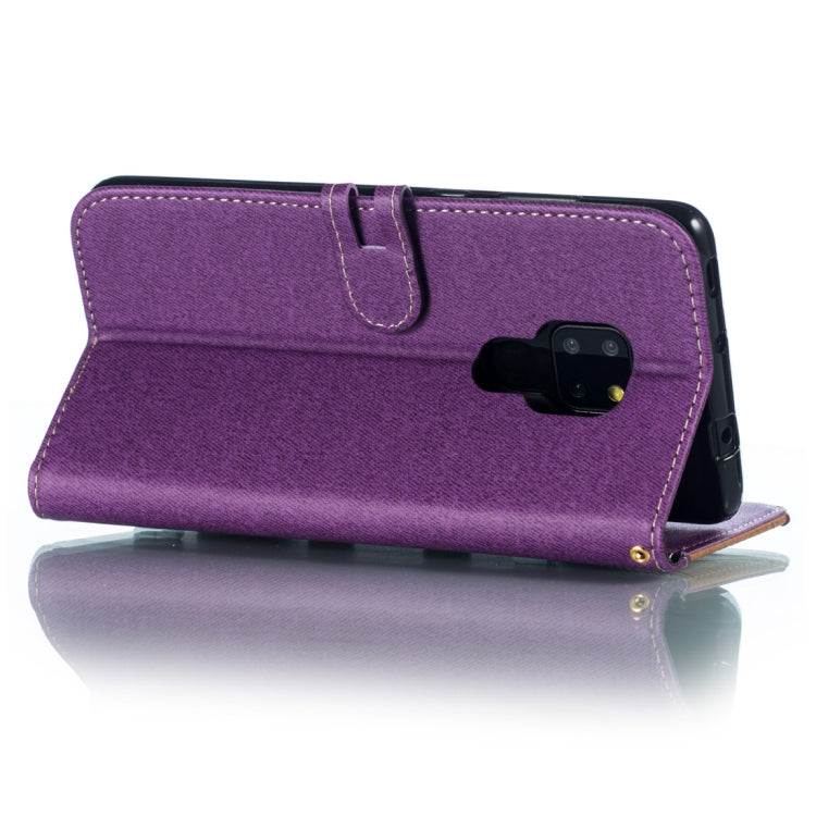 Splicing Embossed Male Style Horizontal Flip Leather Case for Huawei Mate 20, with Holder & Card Slots & Wallet & Lanyard