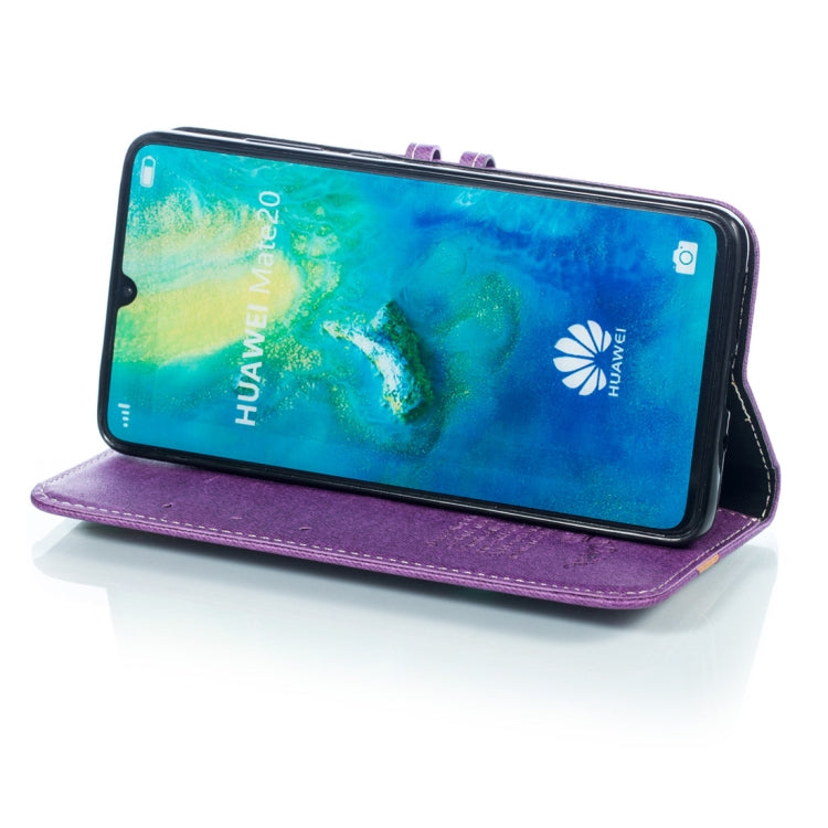 Splicing Embossed Male Style Horizontal Flip Leather Case for Huawei Mate 20, with Holder & Card Slots & Wallet & Lanyard