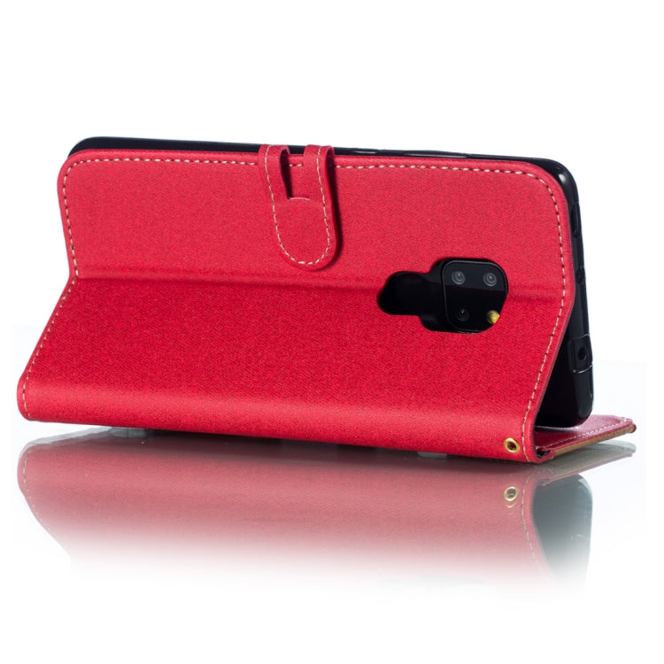 Splicing Embossed Male Style Horizontal Flip Leather Case for Huawei Mate 20, with Holder & Card Slots & Wallet & Lanyard