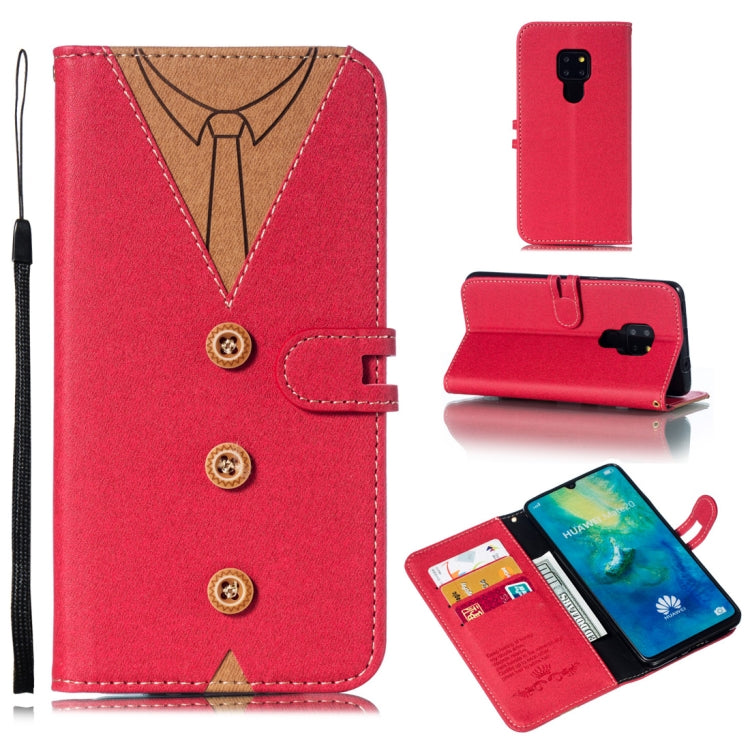 Splicing Embossed Male Style Horizontal Flip Leather Case for Huawei Mate 20, with Holder & Card Slots & Wallet & Lanyard
