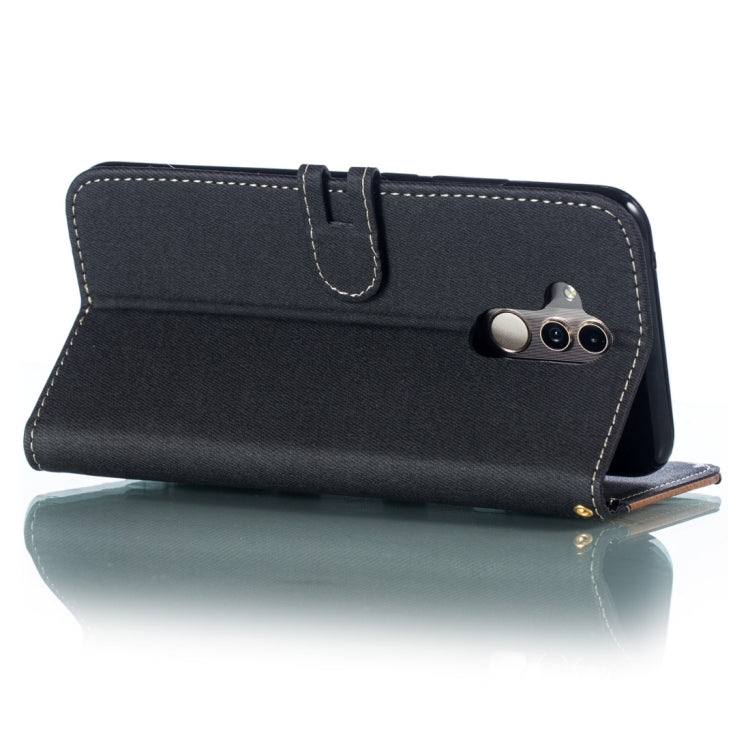 Splicing Embossed Male Style Horizontal Flip Leather Case for Huawei Mate 20 Lite/ Maimang 7, with Holder & Card Slots & Wallet & Lanyard