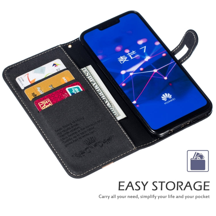 Splicing Embossed Male Style Horizontal Flip Leather Case for Huawei Mate 20 Lite/ Maimang 7, with Holder & Card Slots & Wallet & Lanyard