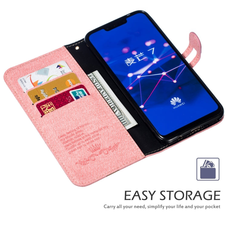 Splicing Embossed Male Style Horizontal Flip Leather Case for Huawei Mate 20 Lite/ Maimang 7, with Holder & Card Slots & Wallet & Lanyard