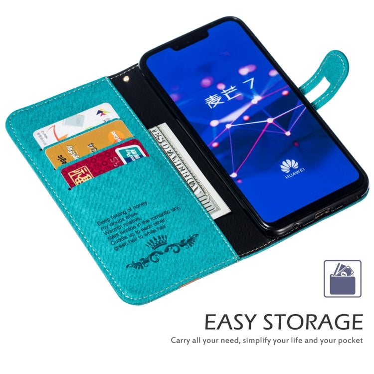Splicing Embossed Male Style Horizontal Flip Leather Case for Huawei Mate 20 Lite/ Maimang 7, with Holder & Card Slots & Wallet & Lanyard