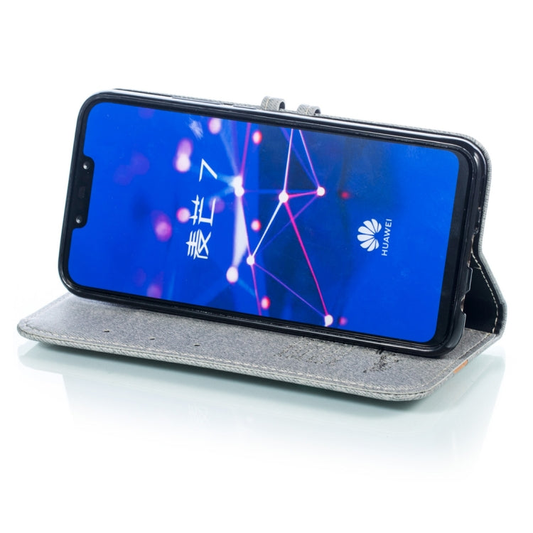 Splicing Embossed Male Style Horizontal Flip Leather Case for Huawei Mate 20 Lite/ Maimang 7, with Holder & Card Slots & Wallet & Lanyard