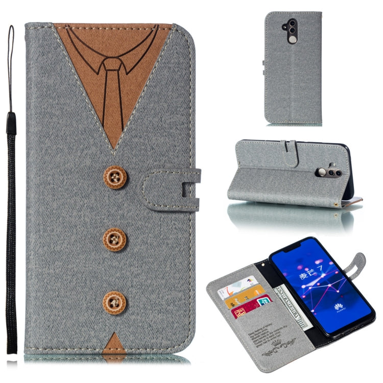 Splicing Embossed Male Style Horizontal Flip Leather Case for Huawei Mate 20 Lite/ Maimang 7, with Holder & Card Slots & Wallet & Lanyard