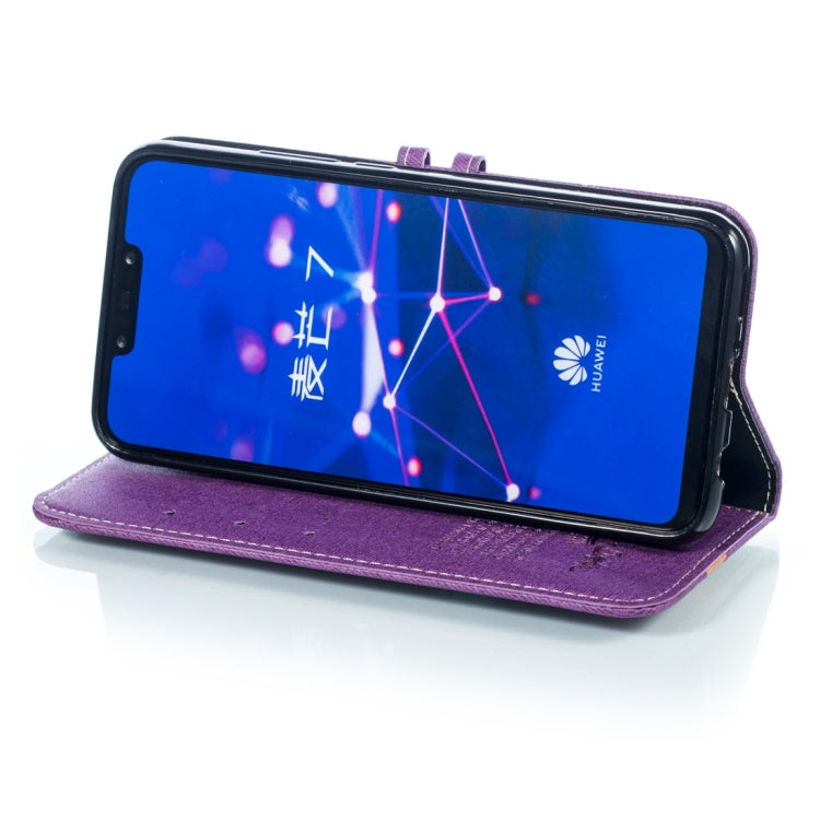 Splicing Embossed Male Style Horizontal Flip Leather Case for Huawei Mate 20 Lite/ Maimang 7, with Holder & Card Slots & Wallet & Lanyard